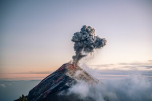 Mesmerising View Of The Fuego Volcano Eruption In Guatemala, Central America